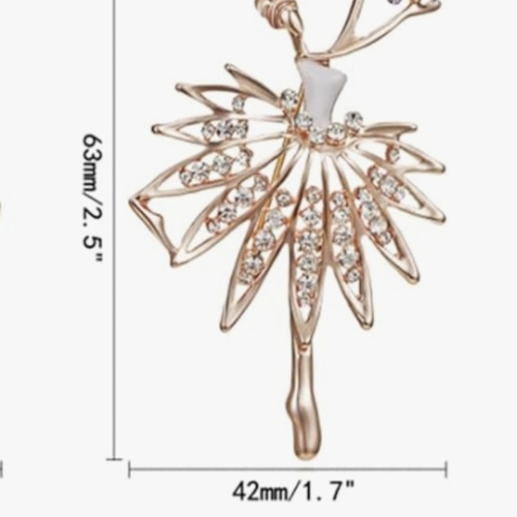 Elegant Ballerina Brooch - Picture 2 of 2